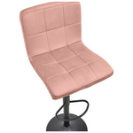 Σκαμπό Μπαρ Remina Pakoworld Πτυσσόμενο Σάπιο Μήλο Βελούδο-Βάση Μαύρο Μέταλλο 44x44x112εκ