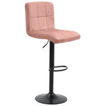 Σκαμπό Μπαρ Remina Pakoworld Πτυσσόμενο Σάπιο Μήλο Βελούδο-Βάση Μαύρο Μέταλλο 44x44x112εκ