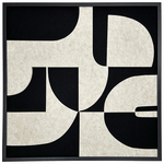 Πίνακας με Πλαίσιο Jeire Inart Μαύρο-Λευκό 62x2.5x62εκ