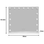 Καθρέπτης led Hollywood Inart Μέταλλο Λευκό 60x12x52.3εκ
