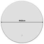 Καθρέπτης led Lucox Inart pp-Αλουμίνιο Φ60x3εκ