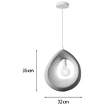 Φωτιστικό Οροφής Ferclyn Pakoworld e27 ps σε Ανοιχτό Γκρι 32x24x35εκ