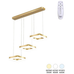 Φωτιστικό Οροφής Τρίφωτο Benor Pakoworld led Μέταλλο Χρυσό 70x20x15εκ