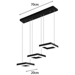 Φωτιστικό Οροφής Τρίφωτο Benor Pakoworld led Μέταλλο Μαύρο 70x20x15εκ