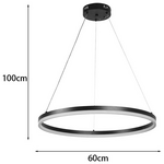 Φωτιστικό Οροφής Nebrian Pakoworld led Μέταλλο Μαύρο Φ60x15εκ