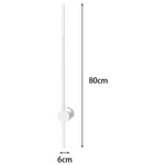 Φωτιστικό Τοίχου Eftenbo Pakoworld led Μέταλλο Λευκό Φ8x80εκ