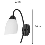 Φωτιστικό Τοίχου-Απλίκα Berak Pakoworld e27 Μέταλλο Μαύρο-Λευκο 10x10x17εκ