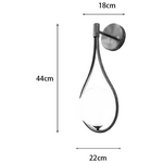 Φωτιστικό Τοίχου-Απλίκα Teary Pakoworld g9 Μέταλλο Χρυσό-Λευκό 16x12x37εκ