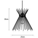 Φωτιστικό Οροφής Candle i Pakoworld e27 Μέταλλο Μαύρο Φ25x30εκ