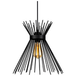 Φωτιστικό Οροφής Candle i Pakoworld e27 Μέταλλο Μαύρο Φ25x30εκ