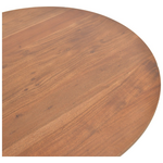 Τραπέζι Σαλονιού Canicule ιi Pakoworld Μασίφ Ξύλο Ακακίας σε Καρυδί Απόχρωση Φ80x40εκ