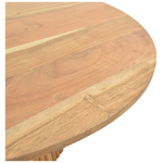 Τραπέζι Σαλονιού Canicule ιi Pakoworld Μασίφ Ξύλο Ακακίας σε Φυσική Απόχρωση Φ80x40εκ