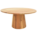 Τραπέζι Σαλονιού Canicule ιi Pakoworld Μασίφ Ξύλο Ακακίας σε Φυσική Απόχρωση Φ80x40εκ