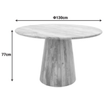 Τραπέζι Rahma i Pakoworld Μασιφ Ξύλο Mango 3εκ σε Φυσική Απόχρωση Φ120x77εκ