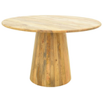 Τραπέζι Rahma i Pakoworld Μασιφ Ξύλο Mango 3εκ σε Φυσική Απόχρωση Φ120x77εκ