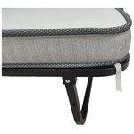 Κρεβάτι Πτυσσόμενο με Στρώμα Kamu Pakoworld σε Μαύρη Απόχρωση 75x190εκ