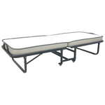 Κρεβάτι Πτυσσόμενο με Στρώμα Kamu Pakoworld σε Μαύρη Απόχρωση 75x190εκ