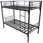 Κρεβάτι-Κουκέτα Belit Pakoworld Μεταλλικό σε Μαύρη Απόχρωση 90x190εκ