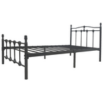 Κρεβάτι Wotso Pakoworld Μεταλλικό σε Μαύρη Απόχρωση 90x190εκ