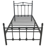Κρεβάτι Wotso Pakoworld Μεταλλικό σε Μαύρη Απόχρωση 90x190εκ