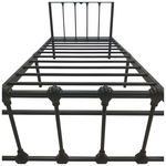 Κρεβάτι Wotso Pakoworld Μεταλλικό σε Μαύρη Απόχρωση 90x190εκ