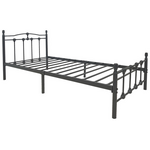Κρεβάτι Wotso Pakoworld Μεταλλικό σε Μαύρη Απόχρωση 90x190εκ