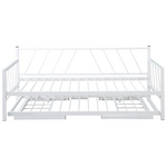 Κρεβάτι-Καναπές Remmie Pakoworld Μέταλλο Λευκό 90x190εκ