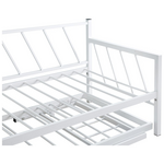 Κρεβάτι-Καναπές Remmie Pakoworld Μέταλλο Λευκό 90x190εκ