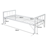 Κρεβάτι-Καναπές Remmie Pakoworld Μέταλλο Λευκό 90x190εκ