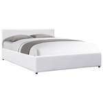 Κρεβάτι Dellia Pakoworld με Αποθηκευτικό Χώρο pu Λευκό 120x200εκ