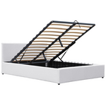 Κρεβάτι Dellia Pakoworld με Αποθηκευτικό Χώρο pu Λευκό 150x200εκ