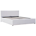 Κρεβάτι Dellia Pakoworld με Αποθηκευτικό Χώρο pu Λευκό 150x200εκ