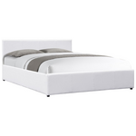 Κρεβάτι Dellia Pakoworld με Αποθηκευτικό Χώρο pu Λευκό 150x200εκ