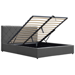 Κρεβάτι Dreamie Pakoworld με Αποθηκευτικό Χώρο Βελούδο Ανθρακί 160x200εκ