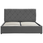 Κρεβάτι Dreamie Pakoworld με Αποθηκευτικό Χώρο Βελούδο Ανθρακί 160x200εκ