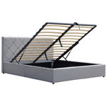 Κρεβάτι Dreamie Pakoworld με Αποθηκευτικό Χώρο Βελούδο Γκρι 160x200εκ