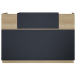 Γραφείο Reception Lotus Pakoworld σε Χρώμα Φυσικό - Ανθρακί 140x70x110εκ
