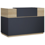 Γραφείο Reception Lotus Pakoworld σε Χρώμα Φυσικό - Ανθρακί 140x70x110εκ