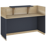 Γραφείο Reception Lotus Pakoworld σε Χρώμα Φυσικό - Ανθρακί 200x70x110εκ