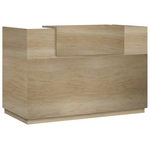 Γραφείο Reception Lotus Pakoworld σε Χρώμα Φυσικό 140x70x110εκ