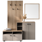 Έπιπλο Εισόδου Ebro Pakoworld σε oak-Cappuccino Απόχρωση 150.3x41.2x204.7εκ