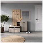 Έπιπλο Εισόδου Ebro Pakoworld σε oak-Cappuccino Απόχρωση 150.3x41.2x204.7εκ