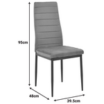 Τραπεζαρία Balou-Parker Pakoworld σετ 5τεμ Μαύρο Φ120x73εκ