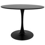 Τραπεζαρία Balou-Parker Pakoworld σετ 5τεμ Μαύρο-Γκρι Φ120x73εκ