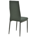 Τραπεζαρία Balou-Parker Pakoworld σετ 5τεμ Μαύρο-Ύφασμα Ανθρακί Φ100x73εκ