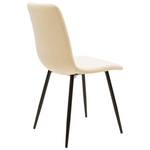 Τραπεζαρία Balou-Noor Pakoworld σετ 5τεμ mdf Μαύρο-Μπεζ Φ100x73εκ