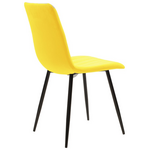 Τραπεζαρία Balou-Noor Pakoworld σετ 5τεμ mdf Μαύρο-Κιτρινο Φ100x73εκ