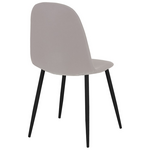 Τραπεζαρία Bella-Balou Pakoworld σετ 5τεμ mdf Μαύρο-Ύφασμα Γκρι Φ120x73εκ