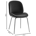 Τραπεζαρία Balou-Maley Pakoworld σετ 5τεμ mdf Μαύρο-Βελούδο Ανθρακί Φ120x73εκ