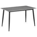 Τραπεζαρία Gustas-Renish Pakoworld σετ 7τεμ Γκρι Μαρμάρου -Μπουκλέ Γκρι 160x80x75εκ